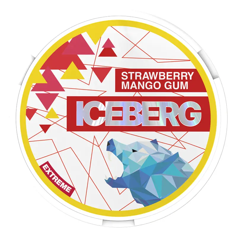  Strawberry Mango Gum Extreme Nicotine Pouches by Ice Berg 50mg/g 